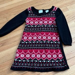 Girls toddler Christmas sweater dress